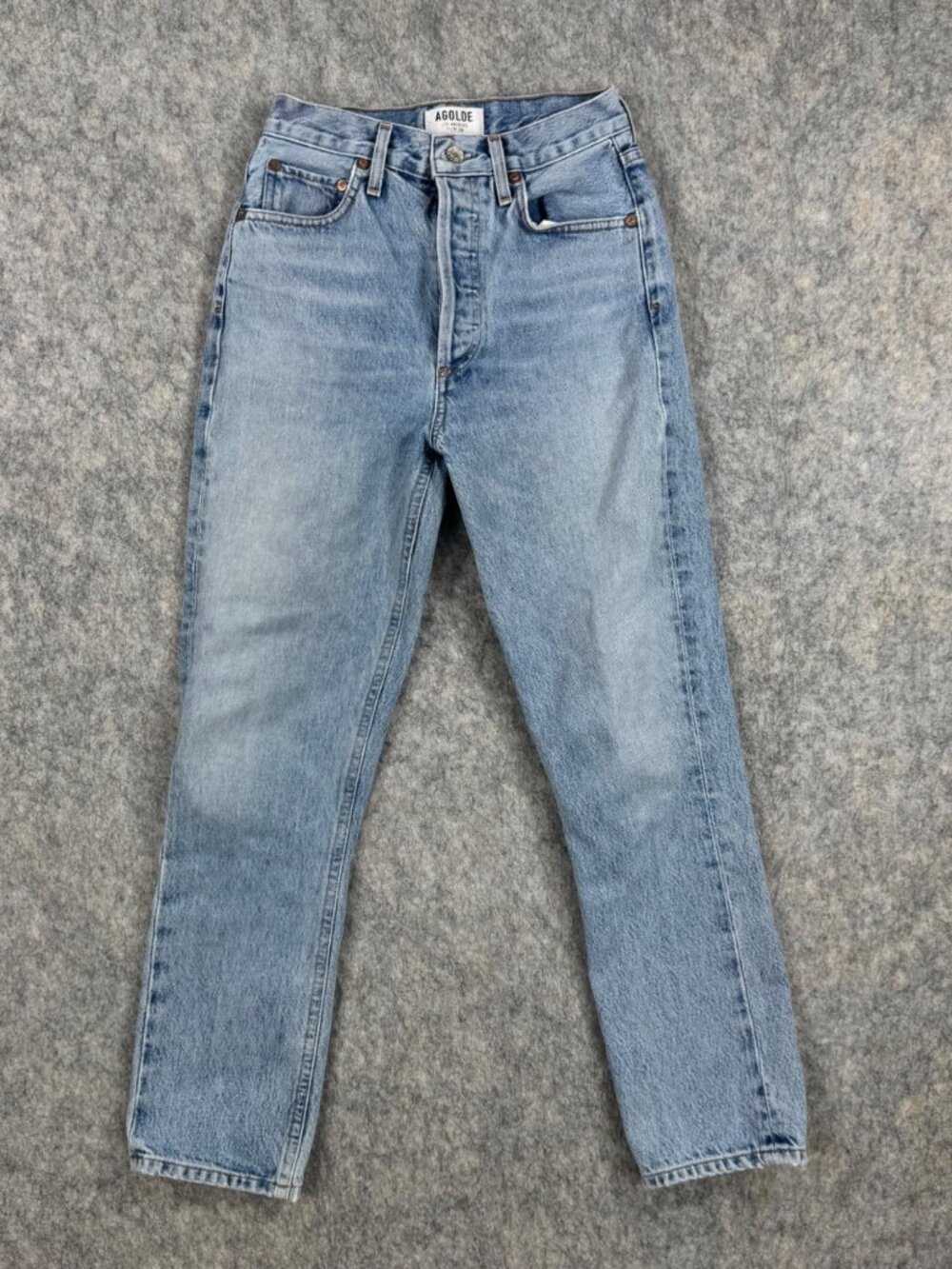 AGOLDE Jeans Riley Sz 24 Button Fly High Rise Crop